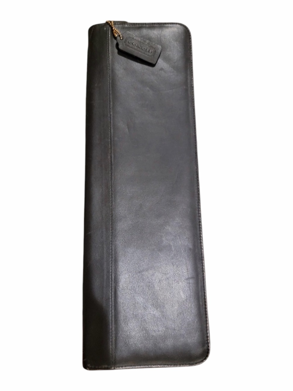 VTG Coach Men's Black Leather Travel Tie Roll
